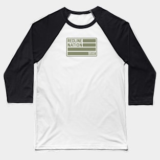 Redline Nation - Staff Car U.S. Army (Army Green) Baseball T-Shirt